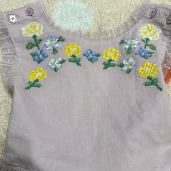 Mini Boden Embroidered Cross-Back Special Occasion Dress 3-4y - Picture 2 of 3